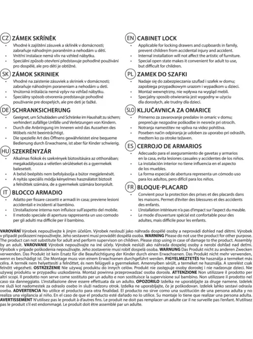 Zopa Szekrényzár 2 db white