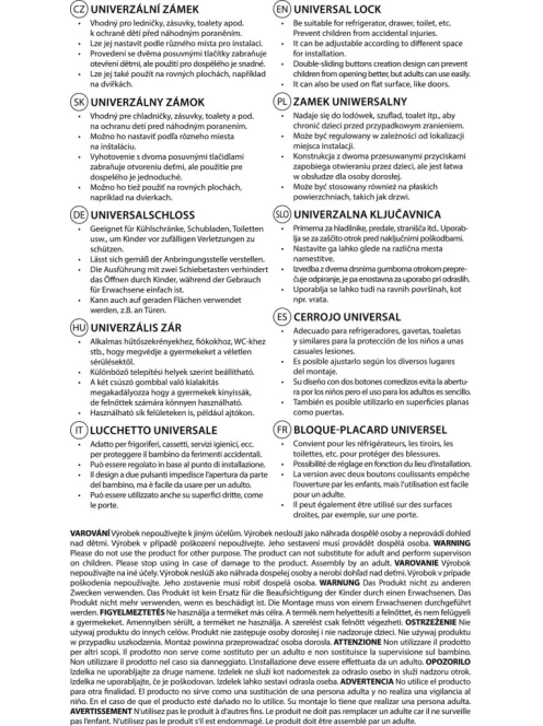 Zopa Univerzális zár white/grey