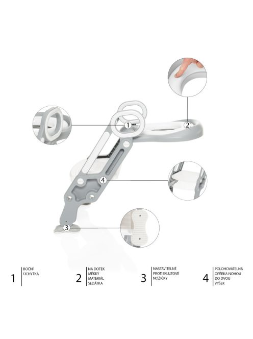 Zopa Lépcsős WC szűkítő, galambszürke Dove Grey