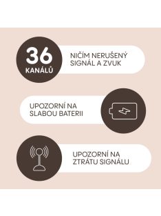 Zopa Observatory digitális videós bébiőr, szürke Grey