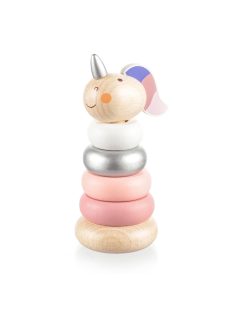 Zopa Fa egyszarvú toronyépítő karikák - pink Pink