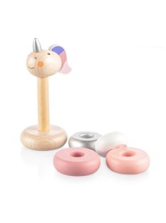 Zopa Fa egyszarvú toronyépítő karikák - pink Pink