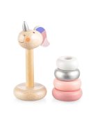 Zopa Fa egyszarvú toronyépítő karikák - pink Pink