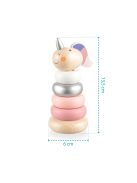 Zopa Fa egyszarvú toronyépítő karikák - pink Pink