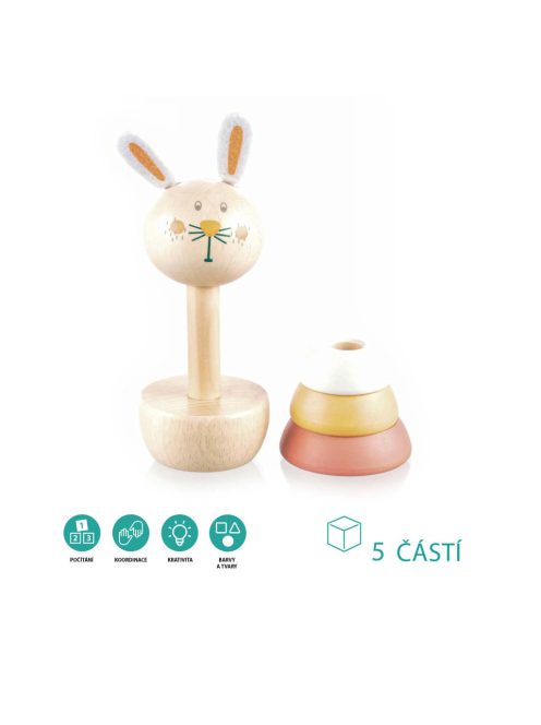 Zopa Fa toronyépítő állatka, nyuszi Rabbit