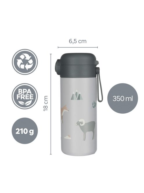 Zopa 350 ml-es termosz szívószállal és szilikon fogantyúval, szafari Safari