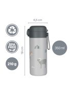 Zopa 350 ml-es termosz szívószállal és szilikon fogantyúval, dínó Dino