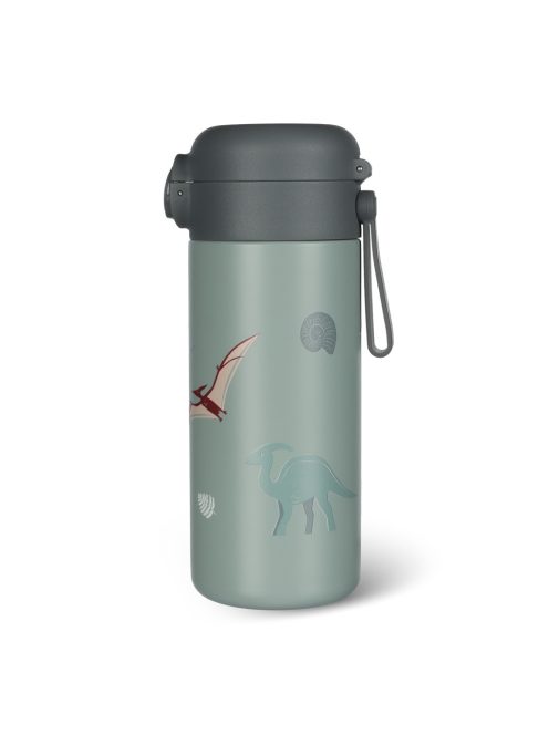 Zopa 350 ml-es termosz szívószállal és szilikon fogantyúval, dínó Dino