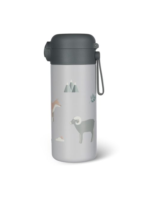 Zopa 350 ml-es termosz szívószállal és szilikon fogantyúval, hegyvidék Mountains