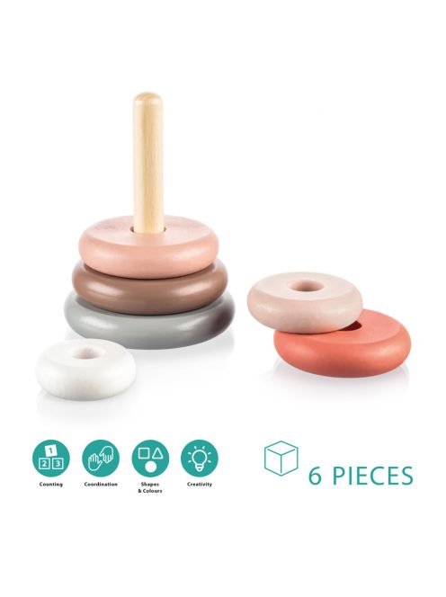 Zopa Fa toronyépítő - pink Pink