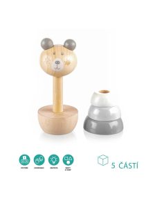 Zopa Fa toronyépítő állatka - mackó Bear
