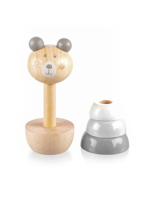 Zopa Fa toronyépítő állatka - mackó Bear