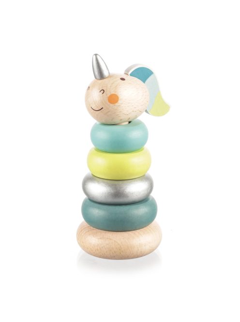 Zopa Fa egyszarvú toronyépítő karikák - kék Blue