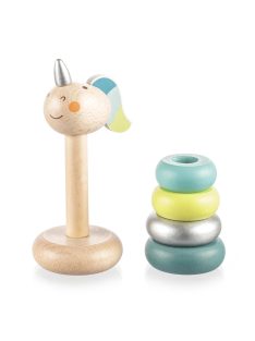 Zopa Fa egyszarvú toronyépítő karikák - kék Blue