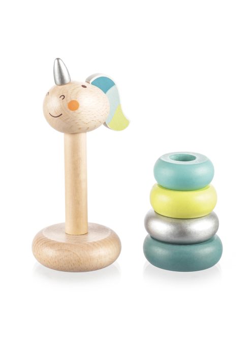 Zopa Fa egyszarvú toronyépítő karikák - kék Blue