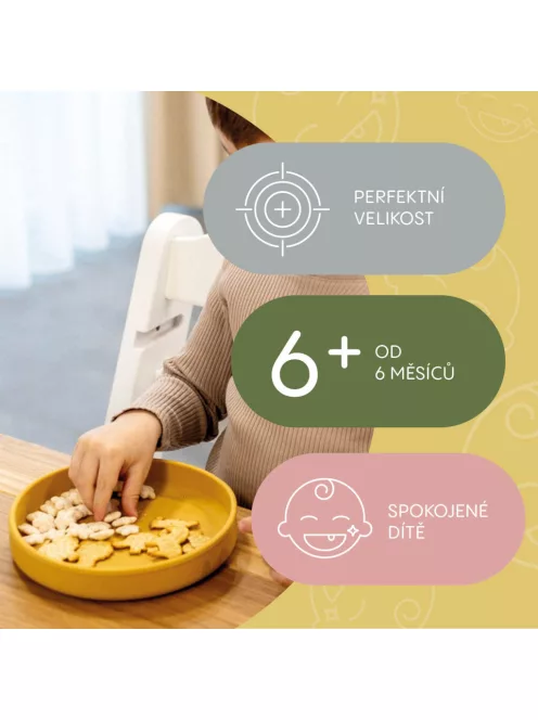 Zopa Szilikon tányér - mustársárga Mustard Yellow