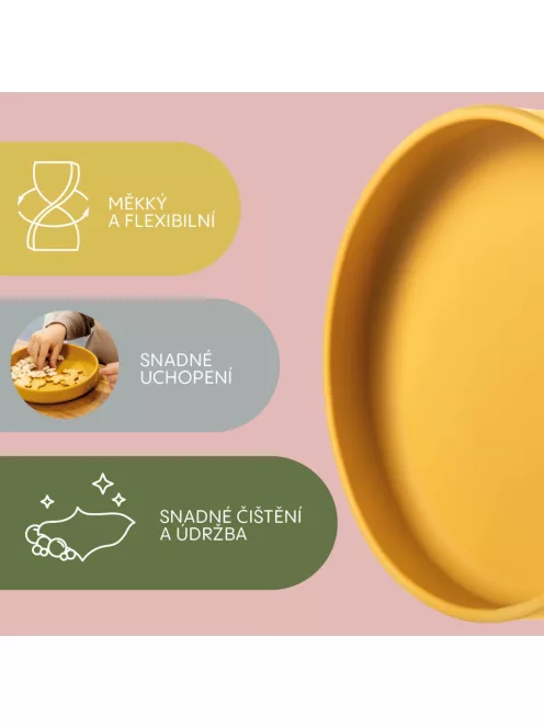 Zopa Szilikon tányér - mustársárga Mustard Yellow