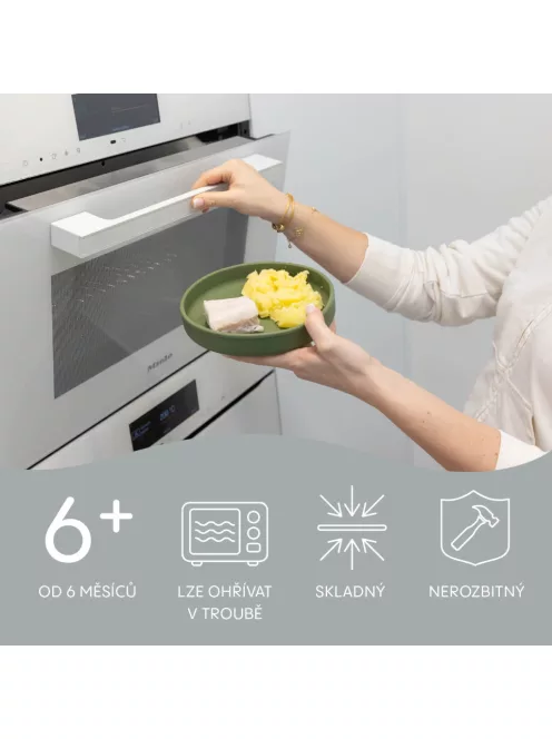 Zopa Szilikon tányér - galambszürke Dove Grey