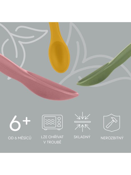 Zopa Szilikon kanál - mustársárga Mustard Yellow