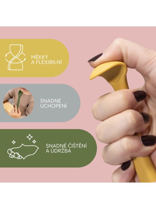 Zopa Szilikon kanál - rózsaszín Old Pink