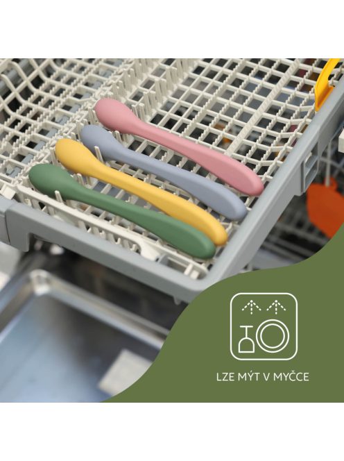 Zopa Szilikon kanál - rózsaszín Old Pink