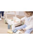Zopa Fa járássegítő kocsi építőkockákkal Wood