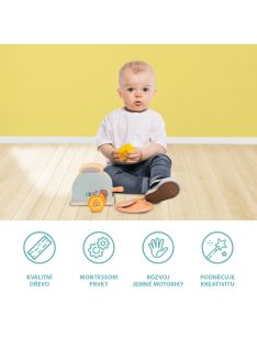 Zopa Fa kenyérpirító készlet Wood