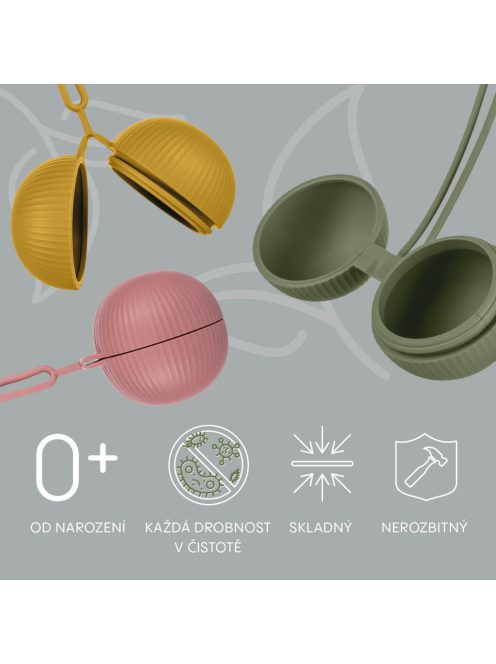 Zopa Zárható szilikon cumitartó tok - fenyőzöld Forest green