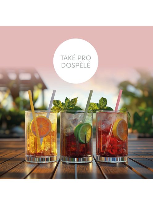 Zopa Szilikon szívószál 4 db - galambszürke Dove Grey