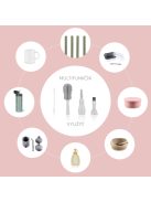 Zopa Szilikon palacktisztító kefe 3az1-ben Light Grey