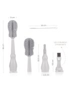 Zopa Szilikon palacktisztító kefe 3az1-ben Light Grey