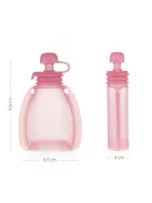 Zopa Szilikon újratölthető bébiétel tasak - zöld Transparent Green