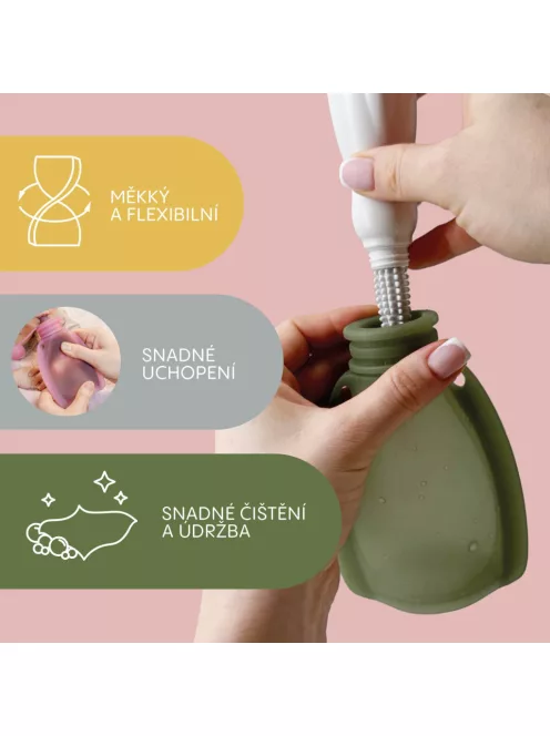 Zopa Szilikon újratölthető bébiétel tasak - zöld Transparent Green