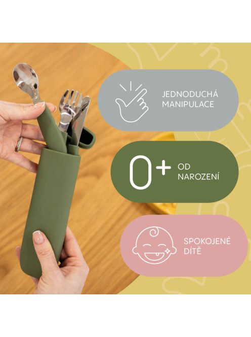 Zopa Szilikon evőeszköz tok - rózsaszín Old Pink