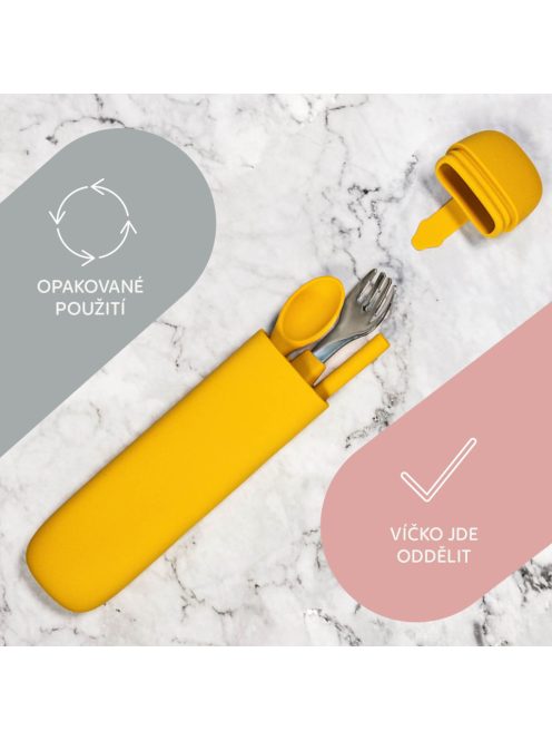 Zopa Szilikon evőeszköz tok - galambszürke Dove Grey