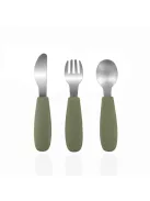 Zopa Szilikon gyerek evőeszköz - fenyőzöld Forest Green