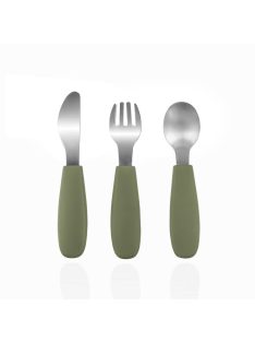 Zopa Szilikon gyerek evőeszköz - fenyőzöld Forest Green