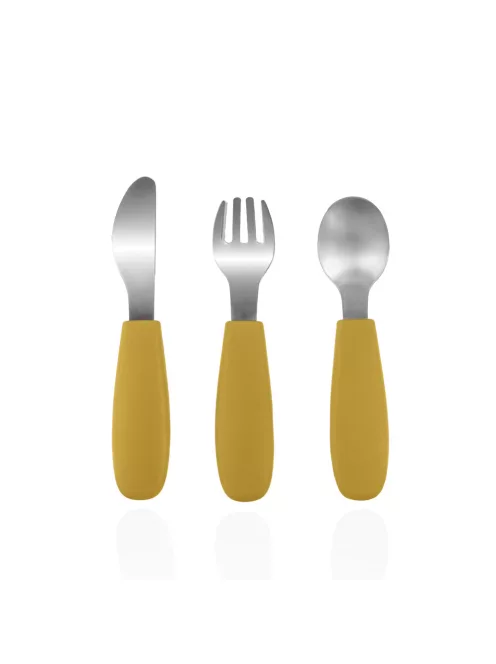 Zopa Szilikon gyerek evőeszköz - mustársárga Mustard Yellow