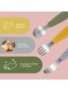 Zopa Szilikon gyerek evőeszköz - mustársárga Mustard Yellow