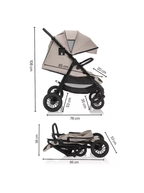 Zopa Moya babakocsi Boss Grey