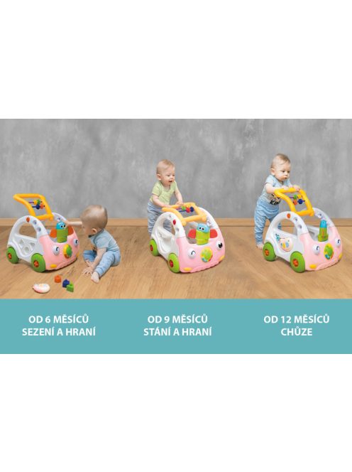 Zopa Járássegítő 3in1, rózsaszín Pink