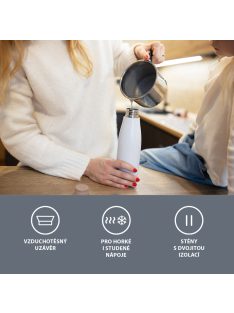 Zopa 480 ml-es termosz fogantyúval, dínó Dino