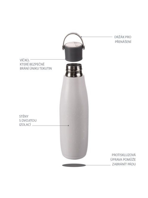 Zopa 480 ml-es termosz fogantyúval, dínó Dino