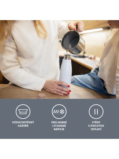 Zopa 480 ml-es termosz fogantyúval, csillagok Stars