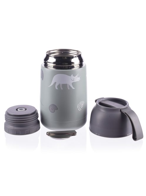Zopa 620 ml-es ételtermosz szilikon tartóval, dínó Dino