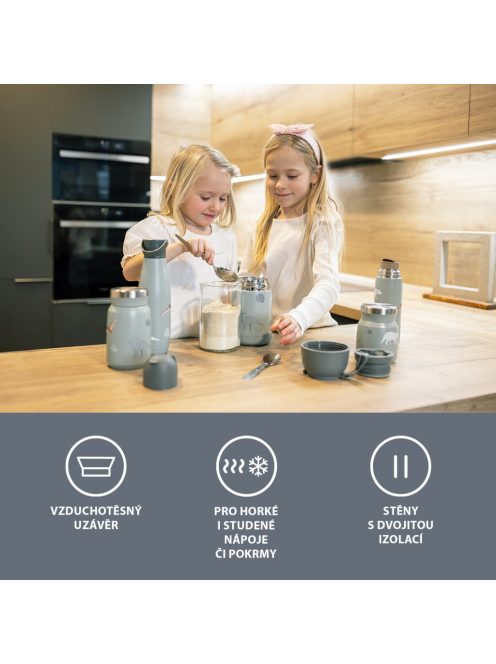 Zopa 620 ml-es ételtermosz szilikon tartóval, hegyvidék Mountains