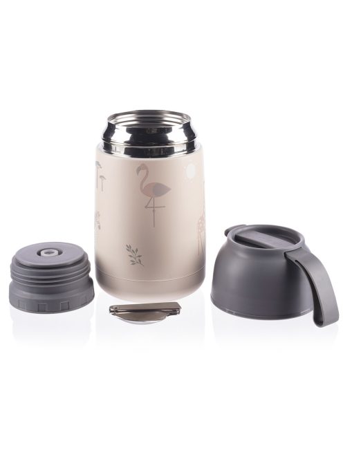 Zopa 620 ml-es ételtermosz szilikon tartóval, szafari Safari
