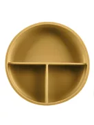 Zopa Szilikon osztott tányér tapadókoronggal - mustársárga Mustard Yellow