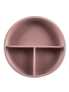 Zopa Szilikon osztott tányér tapadókoronggal - rózsaszín Old Pink