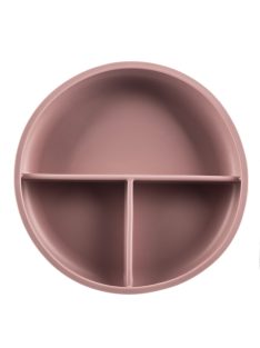   Zopa Szilikon osztott tányér tapadókoronggal - rózsaszín Old Pink